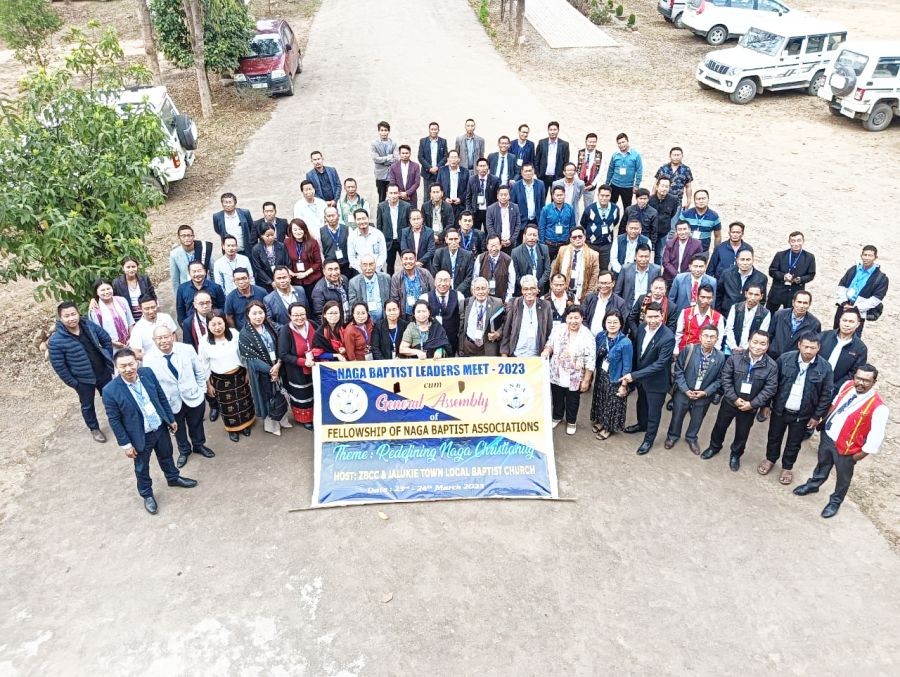 Naga Baptist leaders and pastors during the Naga Baptist Leaders Meet 2023 cum General Assembly held on March 23 and 24.